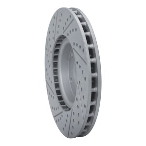 Chevrolet Corvette Brake Rotor (1) - Front Right - DFC - Drilled & Slotted Geoperformance - `14-`19