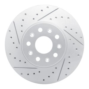 Cadillac Ct5 Brake Rotor (1) - Front Left - DFC - Drilled & Slotted Geoperformance - `16-`25
