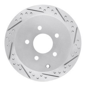 Buick Rendezvous Brake Rotor (1) - Rear Right - DFC - Drilled & Slotted Geoperformance - `01-`07