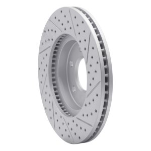 Chevrolet Trailblazer Brake Rotor (1) - Front Left - DFC - Drilled & Slotted Geoperformance - `06-`09
