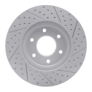 Chevrolet Trailblazer Brake Rotor (1) - Front Left - DFC - Drilled & Slotted Geoperformance - `06-`09