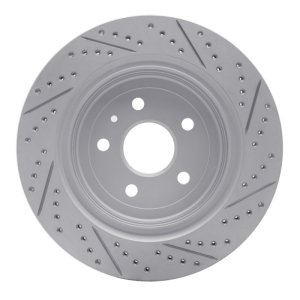 Cadillac Ats Brake Rotor (1) - Rear Right - DFC - Drilled & Slotted Geoperformance - `16-`24