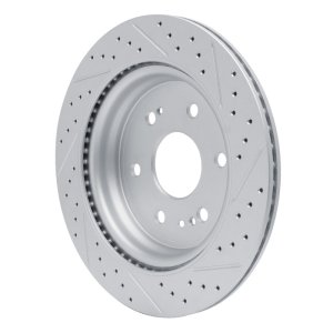 Cadillac Escalade Brake Rotor (1) - Rear Left - DFC - Drilled & Slotted Geoperformance - `19-`26