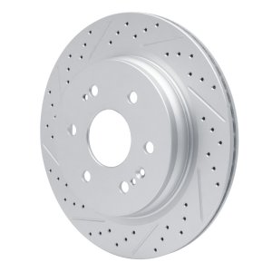 Cadillac Escalade Brake Rotor (1) - Rear Left - DFC - Drilled & Slotted Geoperformance - `19-`26