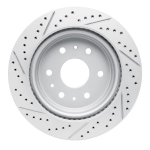 Cadillac Escalade Brake Rotor (1) - Rear Right - DFC - Drilled & Slotted Geoperformance - `19-`26