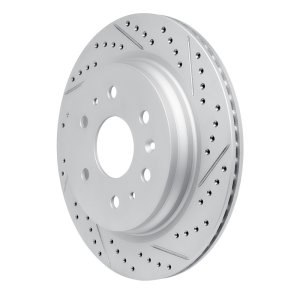 Cadillac Escalade Brake Rotor (1) - Rear Right - DFC - Drilled & Slotted Geoperformance - `19-`26