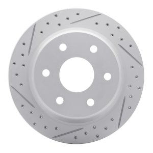 Chevrolet Tahoe Brake Rotor (1) - Rear Left - DFC - Drilled & Slotted Geoperformance - `99-`07