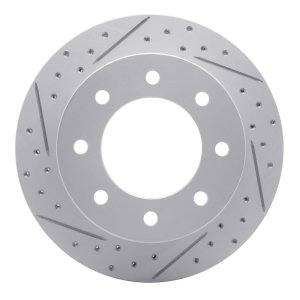 Chevrolet Suburban 2500 Brake Rotor (1) - Rear Left - DFC - Drilled & Slotted Geoperformance - `99-`25