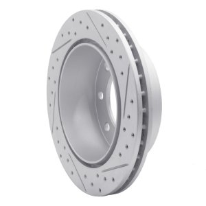 Chevrolet Suburban 2500 Brake Rotor (1) - Rear Left - DFC - Drilled & Slotted Geoperformance - `99-`25