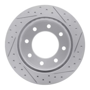 Chevrolet Suburban 2500 Brake Rotor (1) - Rear Left - DFC - Drilled & Slotted Geoperformance - `99-`25