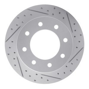 Chevrolet Silverado 1500 HD Classic Brake Rotor (1) - Rear Right - DFC - Drilled & Slotted Geoperformance - `99-`25