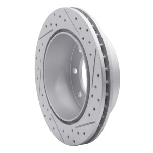 Chevrolet Silverado 1500 HD Classic Brake Rotor (1) - Rear Right - DFC - Drilled & Slotted Geoperformance - `99-`25