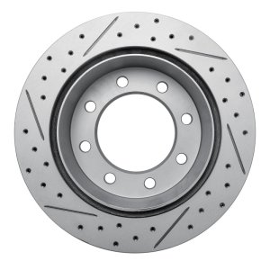 Chevrolet Silverado 1500 HD Brake Rotor (1) - Rear Right - DFC - Drilled & Slotted Geoperformance - `99-`20