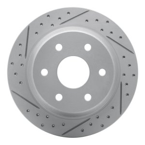 Cadillac Escalade Brake Rotor (1) - Rear Left - DFC - Drilled & Slotted Geoperformance - `00-`14