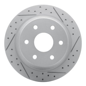Cadillac Escalade EXT Brake Rotor (1) - Rear Right - DFC - Geoperformance, Drilled & Slotted - `00-`14