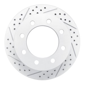 Chevrolet Silverado 3500 HD Brake Rotor (1) - Rear Left - DFC - Drilled & Slotted Geoperformance - `01-`10