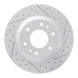 Buick Rainier Brake Rotor (1) - Front Right - DFC - Drilled & Slotted Geoperformance - `02-`05