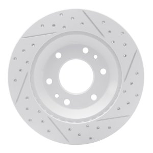 Buick Rainier Brake Rotor (1) - Front Right - DFC - Drilled & Slotted Geoperformance - `02-`05