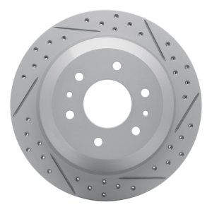 Buick Rainier Brake Rotor (1) - Rear Right - DFC - Geoperformance Rotor - Drilled and Slotted - `02-`09