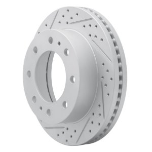 Chevrolet Silverado 3500 Brake Rotor (1) - Front Left - DFC - Drilled & Slotted Geoperformance - `01-`25