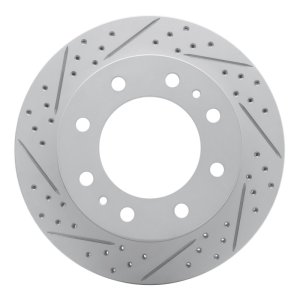 Chevrolet Silverado 3500 Brake Rotor (1) - Front Left - DFC - Drilled & Slotted Geoperformance - `01-`25