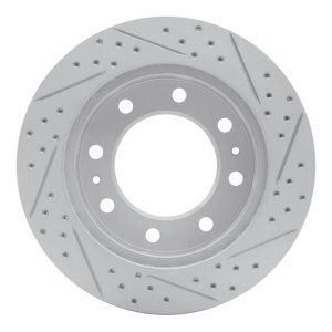 Chevrolet Silverado 3500 Brake Rotor (1) - Front Left - DFC - Drilled & Slotted Geoperformance - `01-`25