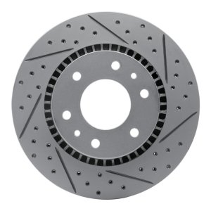 Buick Rainier Brake Rotor (1) - Front Right - DFC - Drilled & Slotted Geoperformance - `06-`09