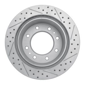Chevrolet Silverado 2500 HD Brake Rotor (1) - Rear Left - DFC - Geoperformance Rotor - Drilled and Slotted - `11-`25