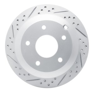 Pontiac GTO Brake Rotor (1) - Rear Left - DFC - Drilled & Slotted Geoperformance - `05-`06