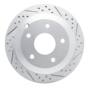 Pontiac Gto Brake Rotor (1) - Rear Right - DFC - Geoperformance Rotor - Drilled & Slotted - `05-`06