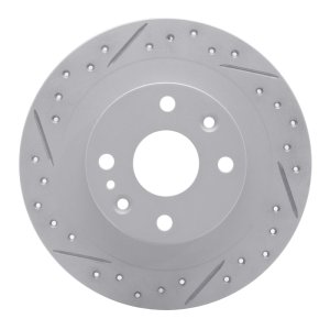 Ford Escort Brake Rotor (1) - Rear Left - DFC - Drilled & Slotted Geoperformance - `90-`03