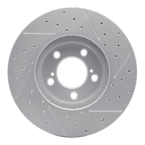 Ford Thunderbird Brake Rotor (1) - Front Left - DFC - Drilled & Slotted Geoperformance - `93-`07