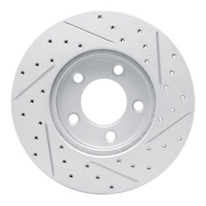 Ford Taurus Brake Rotor (1) - Front Left - DFC - Drilled & Slotted Geoperformance - `91-`00