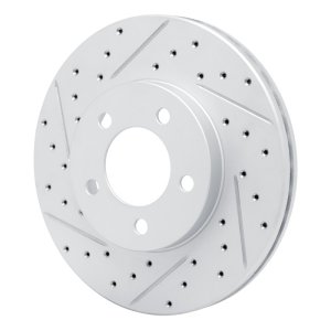 Ford Taurus Brake Rotor (1) - Front Left - DFC - Drilled & Slotted Geoperformance - `91-`00