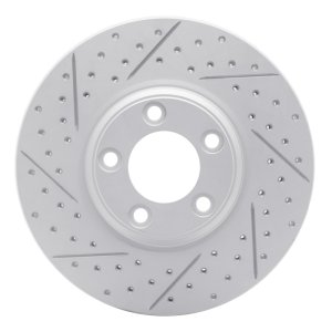 Ford Thunderbird Brake Rotor (1) - Front Left - DFC - Drilled & Slotted Geoperformance - `00-`06