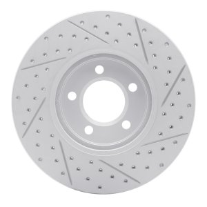 Ford Thunderbird Brake Rotor (1) - Front Left - DFC - Drilled & Slotted Geoperformance - `00-`06