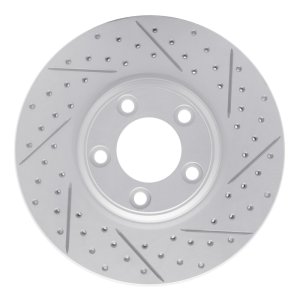 Ford Thunderbird Brake Rotor (1) - Front Right - DFC - Drilled & Slotted Geoperformance - `00-`06