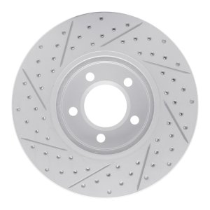 Ford Thunderbird Brake Rotor (1) - Front Right - DFC - Drilled & Slotted Geoperformance - `00-`06