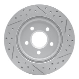 Ford Thunderbird Brake Rotor (1) - Rear Left - DFC - Drilled & Slotted Geoperformance - `00-`06