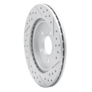 Ford Thunderbird Brake Rotor (1) - Rear Left - DFC - Drilled & Slotted Geoperformance - `00-`06