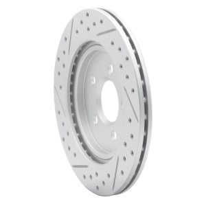 Ford Thunderbird Brake Rotor (1) - Rear Right - DFC - Drilled & Slotted Geoperformance - `00-`06