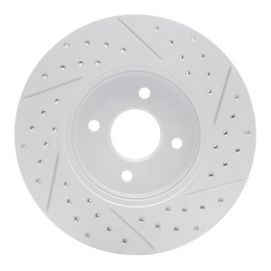 Ford Focus Brake Rotor (1) - Front Left - DFC - Drilled & Slotted Geoperformance - `02-`04