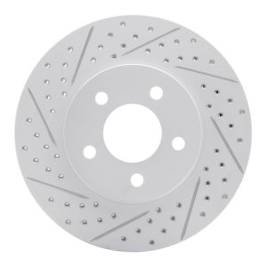 Ford Mustang Brake Rotor (1) - Front Left - DFC - Geoperf, Drilled & Slotted - `05-`10 Ford Mustang Brake Rotor (1) - Front Left - DFC - Geoperf, Drilled & Slotted - `05-`10