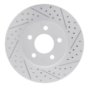 Ford Mustang Brake Rotor (1) - Front Right - DFC - Geoperformance Rotor - Drilled & Slotted - `05-`10