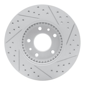 Ford Fusion Brake Rotor (1) - Front Left - DFC - Drilled & Slotted Geoperformance - `06-`13