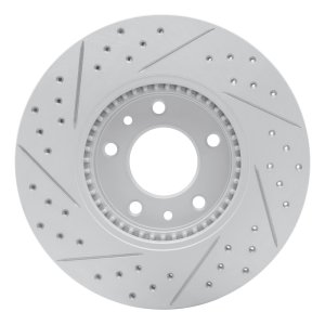 Ford Fusion Brake Rotor (1) - Front Right - DFC - Drilled & Slotted Geoperformance - `06-`13
