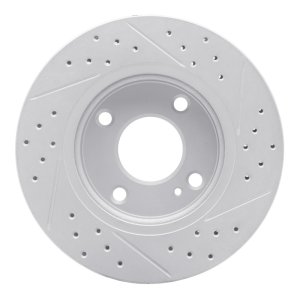 Ford Figo Brake Rotor (1) - Front Left - DFC - Drilled & Slotted Geoperformance - `11-`19