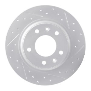 Ford Fusion Brake Rotor (1) - Rear Right - DFC - Drilled & Slotted Geoperformance - `98-`15