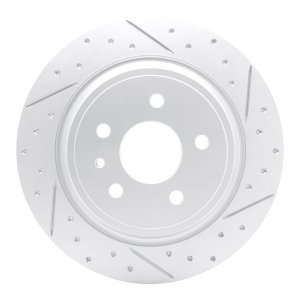 Ford Fusion Brake Rotor (1) - Rear Right - DFC - Drilled & Slotted Geoperformance - `13-`20