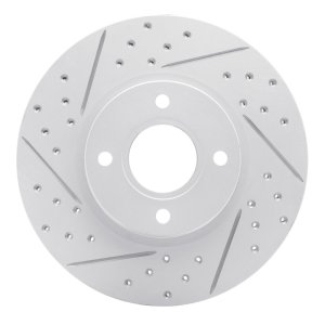 Ford Transit Courier Brake Rotor (1) - Front Left - DFC - Drilled & Slotted Geoperformance - `14-`23